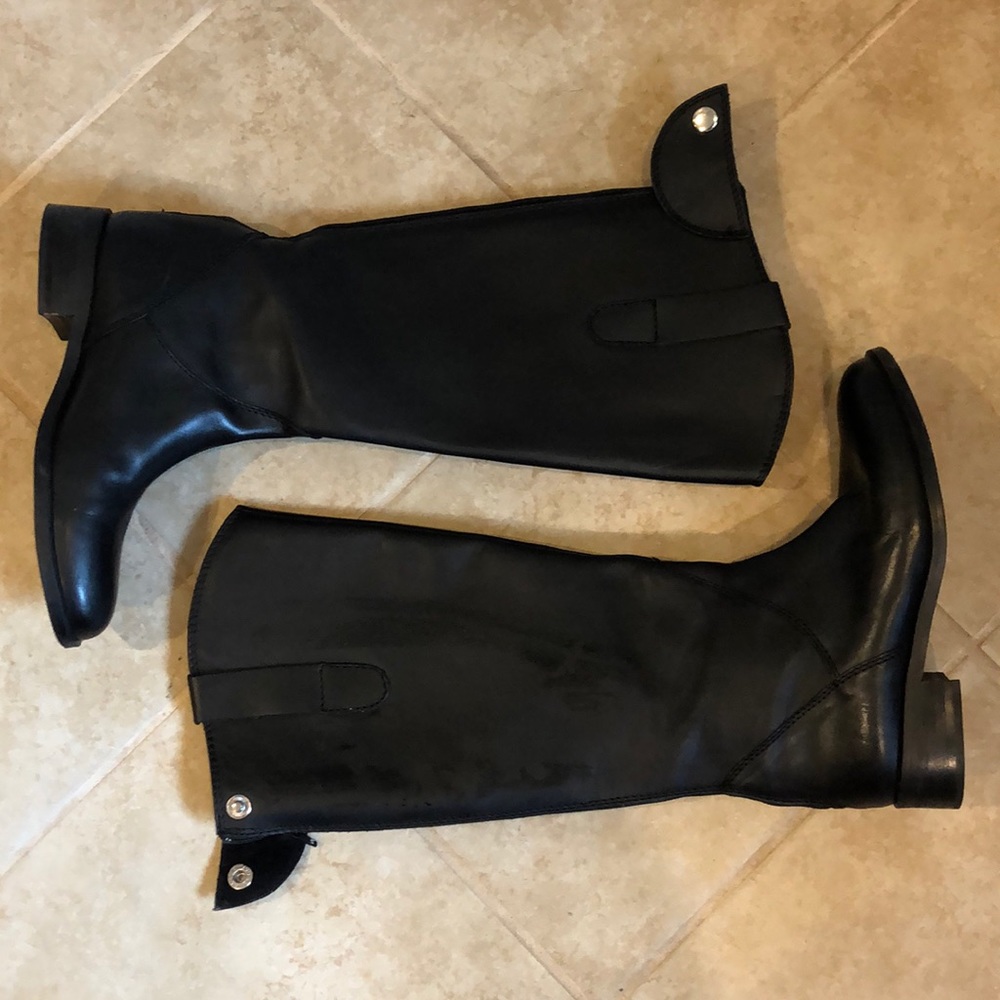 Black Cyprus Leather Riding Boots Sz 8M